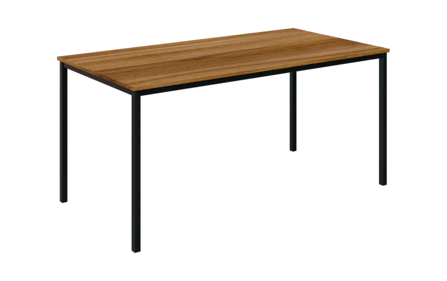 JPT 160 Jídelní stůl 1600 x 800 mm, deska ořech světlý / podnož černá